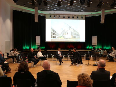 Baukultur vernetzt Netzwerktreffen „Alt macht Neu. Praktische Baukultur“ in der Stadthalle Gütersloh. Foto: Baukultur NRW